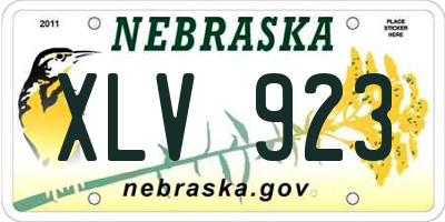 NE license plate XLV923