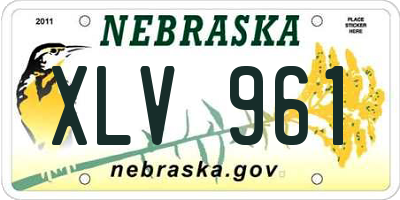 NE license plate XLV961