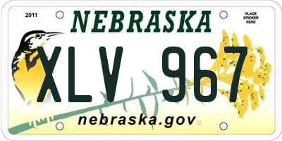 NE license plate XLV967