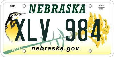 NE license plate XLV984