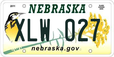 NE license plate XLW027