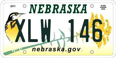 NE license plate XLW146