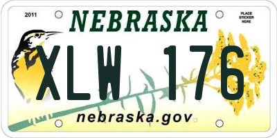 NE license plate XLW176
