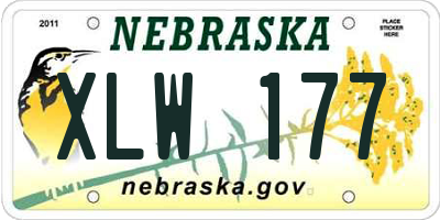 NE license plate XLW177