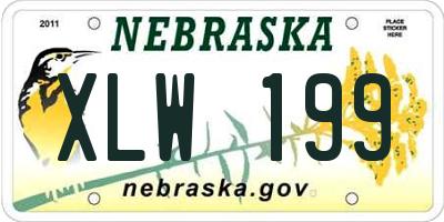 NE license plate XLW199