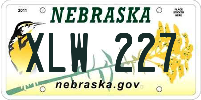 NE license plate XLW227
