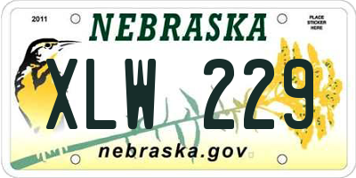 NE license plate XLW229