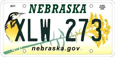 NE license plate XLW273