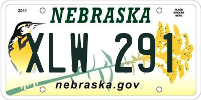 NE license plate XLW291