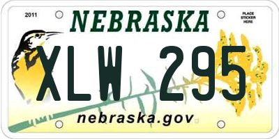 NE license plate XLW295