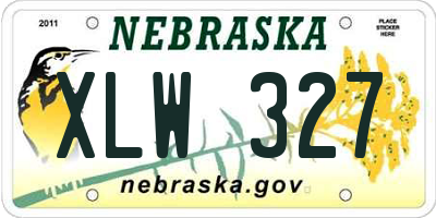 NE license plate XLW327