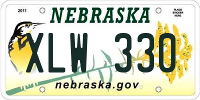 NE license plate XLW330