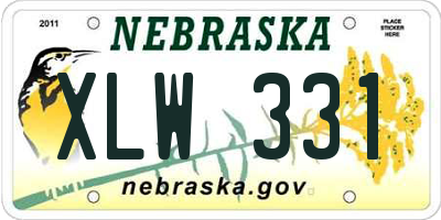 NE license plate XLW331