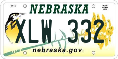 NE license plate XLW332