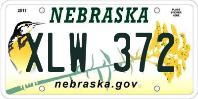 NE license plate XLW372