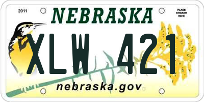 NE license plate XLW421