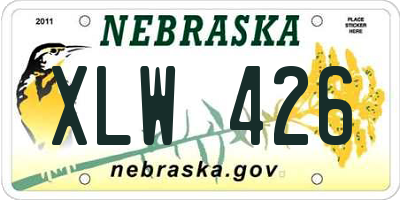 NE license plate XLW426