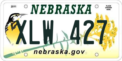 NE license plate XLW427
