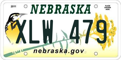 NE license plate XLW479