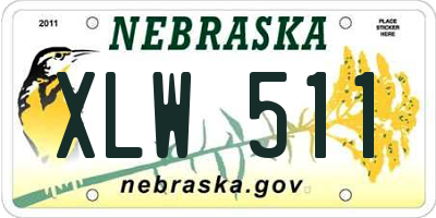 NE license plate XLW511