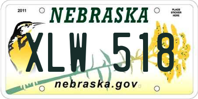 NE license plate XLW518