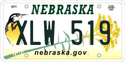 NE license plate XLW519