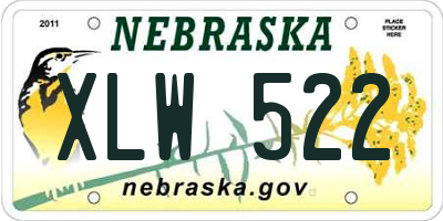 NE license plate XLW522