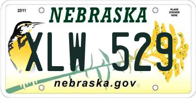 NE license plate XLW529
