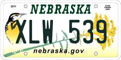 NE license plate XLW539