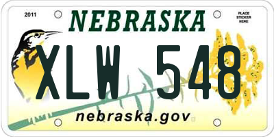 NE license plate XLW548