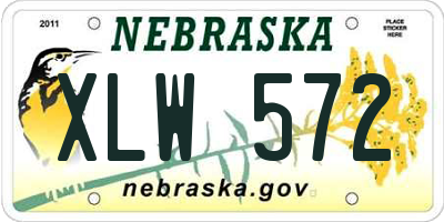 NE license plate XLW572