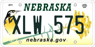 NE license plate XLW575