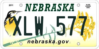 NE license plate XLW577