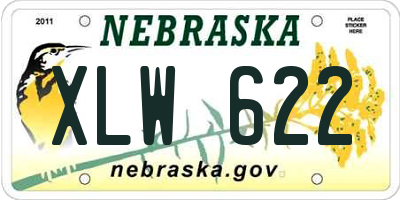 NE license plate XLW622
