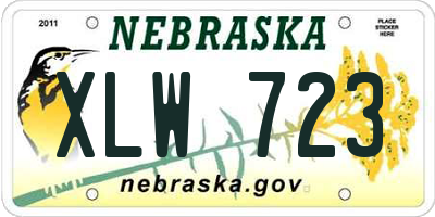NE license plate XLW723