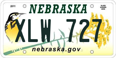 NE license plate XLW727