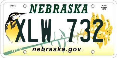NE license plate XLW732