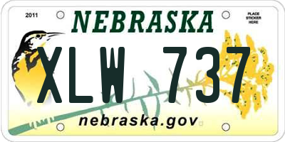 NE license plate XLW737