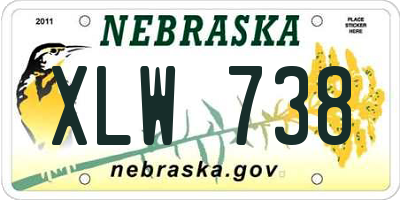 NE license plate XLW738
