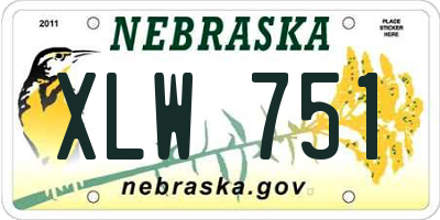 NE license plate XLW751