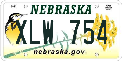 NE license plate XLW754