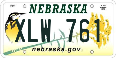 NE license plate XLW761