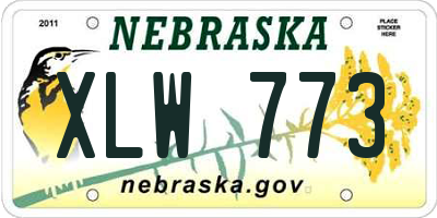 NE license plate XLW773