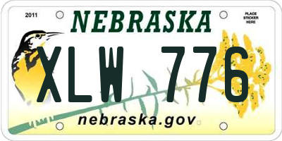 NE license plate XLW776