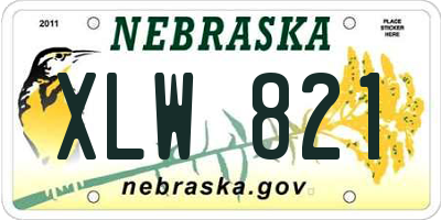 NE license plate XLW821