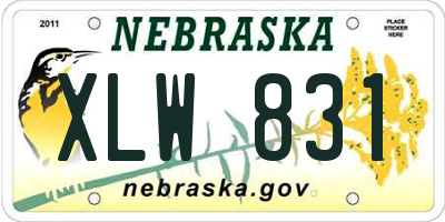NE license plate XLW831