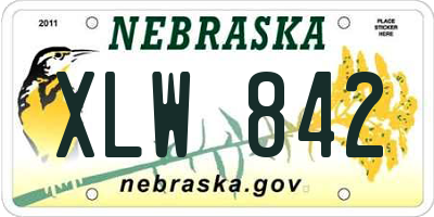 NE license plate XLW842