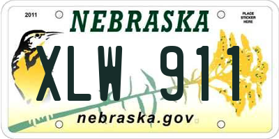 NE license plate XLW911