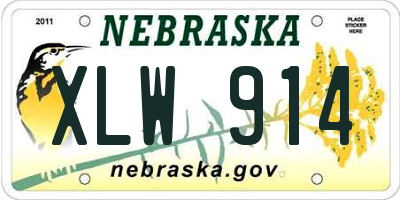 NE license plate XLW914