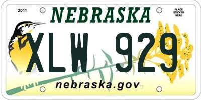 NE license plate XLW929